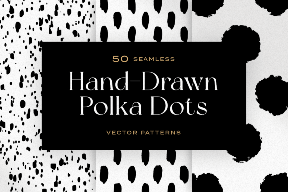 50 Hand-Drawn Polka Dot Patterns for Modern Graphics