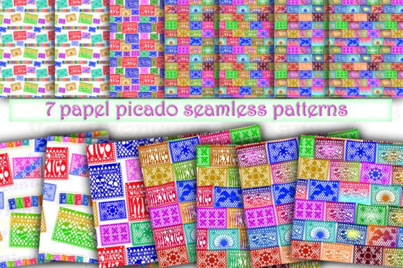 7 Papel Picado Seamless Patterns: Graphics & Freebies Review