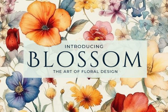 Blossom - Watercolour Flower Patterns Graphics Review