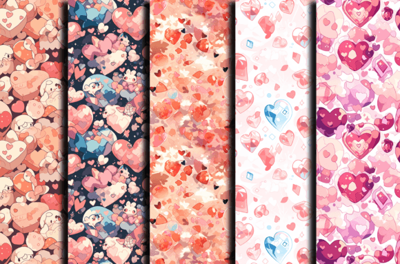 Cartoon Love Hearts Patterns Bundle Review