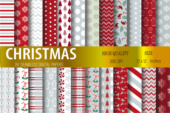 Christmas Digital Paper Set: Premium Graphics & Patterns for Makers