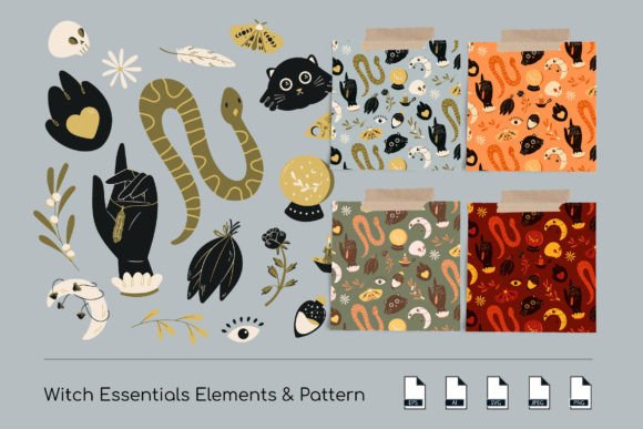 Halloween Witch Essentials: A Designer's Review of These Graphics and Patterns