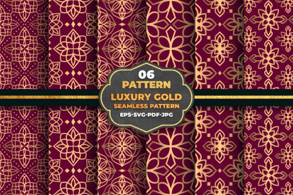 Luxury Seamless Patterns Digital Paper for Graphics & Publishing