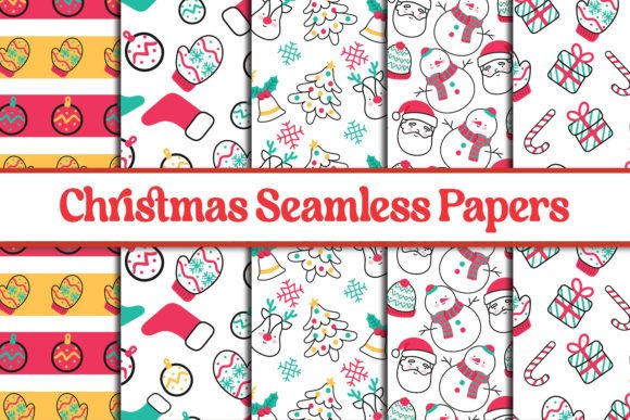Merry Christmas Digital Patterns Design for Graphics & Patterns
