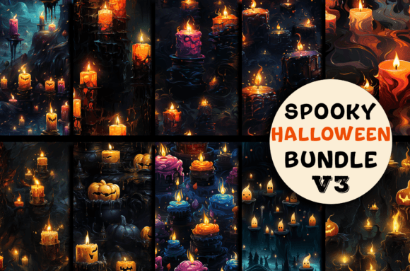 Sublimation Halloween Patterns Bundle for Graphics