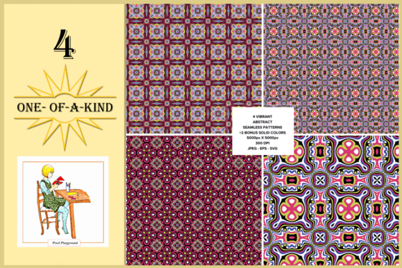 Unique Abstract Seamless Patterns for Modern Graphics