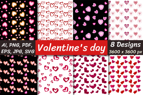 Valentine s Seamless Patterns for Modern Graphics