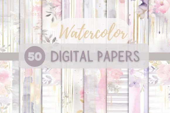 Watercolor Pastel Seamless Patterns for Modern Graphics